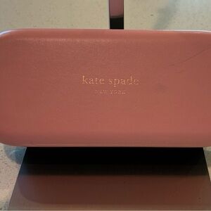 kate spade pink Sunglasses Case with Gold Logo